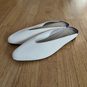 Rothy's Almond Demi Slip On Mule Flats Vanilla Bean Women's Size 9.5